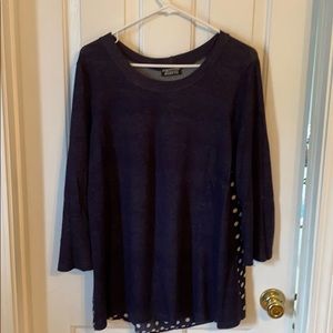 Papermoon navy and white polka pot top